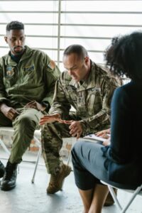 Military Soldier Group Therapy Treating Trauma